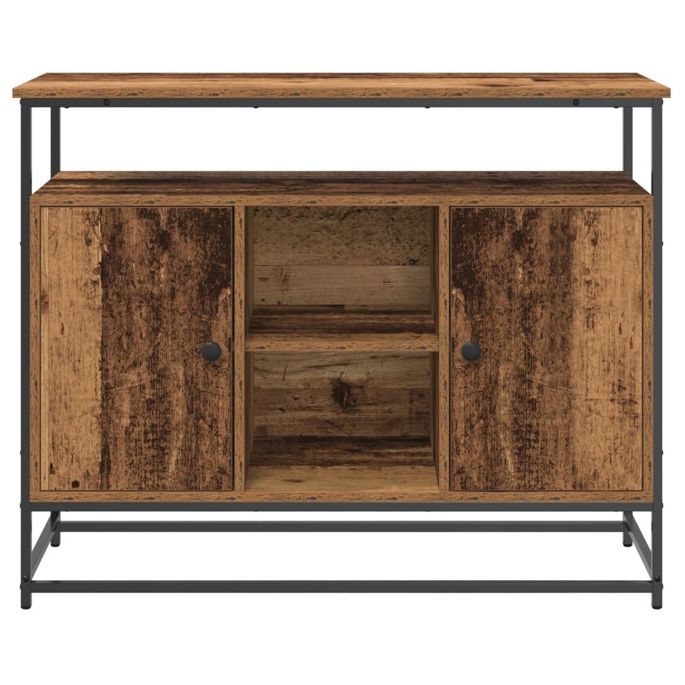 Produktbild för Sideboard Gammalt trä 100 x 35 x 80 cm Konstruerat trä