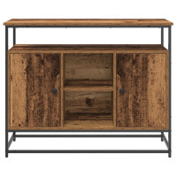 Produktbild för Sideboard Gammalt trä 100 x 35 x 80 cm Konstruerat trä