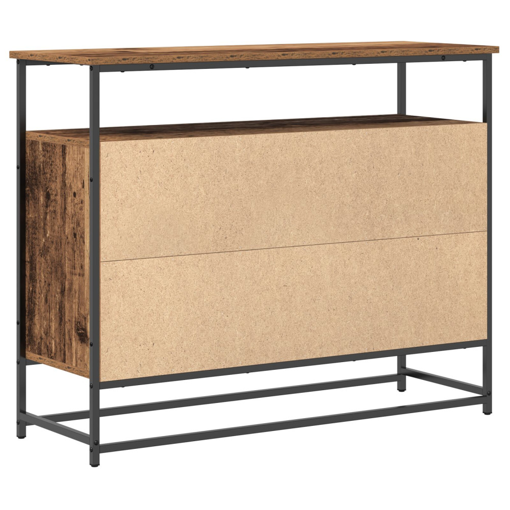 Produktbild för Sideboard Gammalt trä 100 x 35 x 80 cm Konstruerat trä