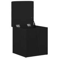 Produktbild för Förvaringsbänk Svart Ek 42 x 42 x 45 cm Konstruerat trä