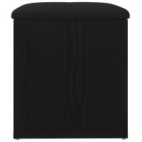 Produktbild för Förvaringsbänk Svart Ek 42 x 42 x 45 cm Konstruerat trä