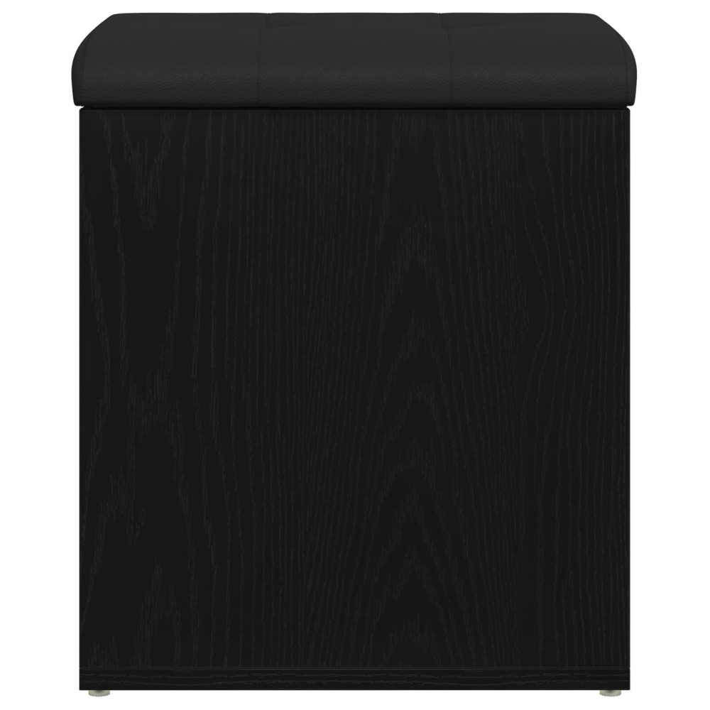 Produktbild för Förvaringsbänk Svart Ek 42 x 42 x 45 cm Konstruerat trä