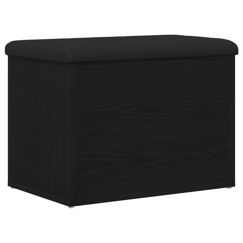 Produktbild för Förvaringsbänk Svart ek 62 x 42 x 45 cm Konstruerat trä