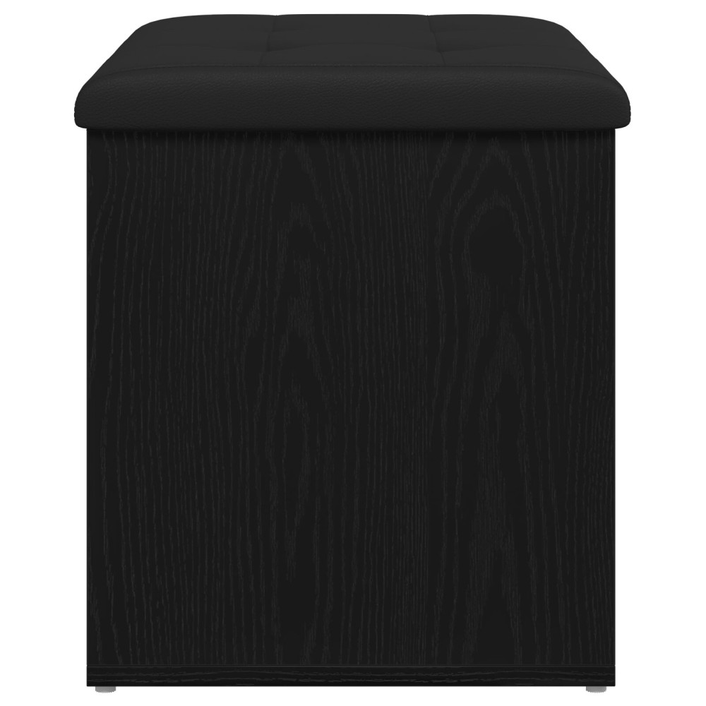 Produktbild för Förvaringsbänk Svart ek 62 x 42 x 45 cm Konstruerat trä