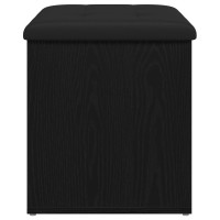 Produktbild för Förvaringsbänk Svart ek 62 x 42 x 45 cm Konstruerat trä
