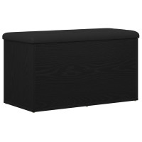 Produktbild för Förvaringsbänk Svart Ek 82 x 42 x 45 cm Konstruerat trä