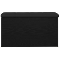 Produktbild för Förvaringsbänk Svart Ek 82 x 42 x 45 cm Konstruerat trä