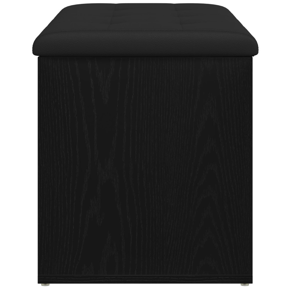 Produktbild för Förvaringsbänk Svart Ek 82 x 42 x 45 cm Konstruerat trä