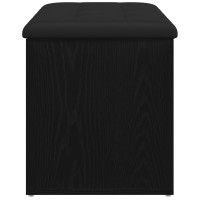 Produktbild för Förvaringsbänk Svart Ek 82 x 42 x 45 cm Konstruerat trä