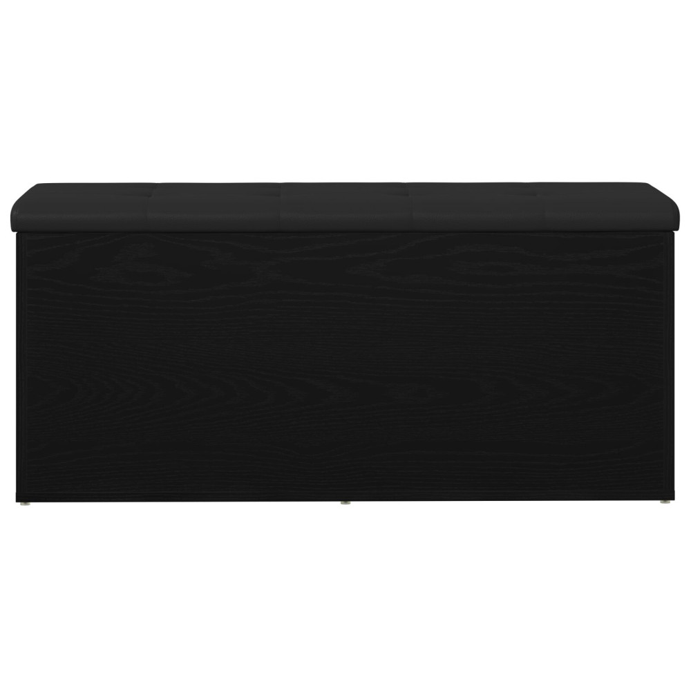 Produktbild för Förvaringsbänk Svart ek 102 x 42 x 45 cm Konstruerat trä