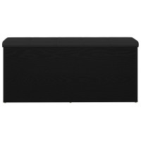 Produktbild för Förvaringsbänk Svart ek 102 x 42 x 45 cm Konstruerat trä
