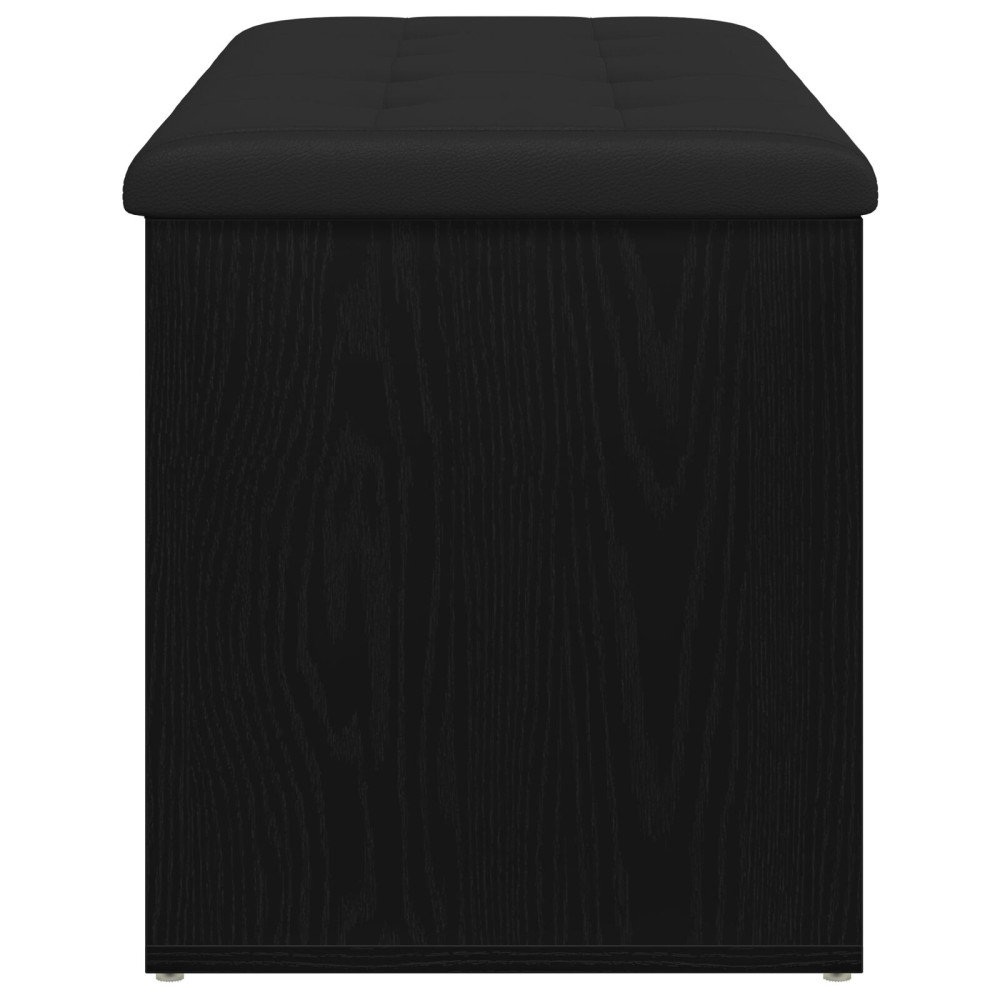 Produktbild för Förvaringsbänk Svart ek 102 x 42 x 45 cm Konstruerat trä