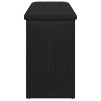 Produktbild för Förvaringsbänk Svart Ek 102 x 32 x 50 cm Konstruerat trä