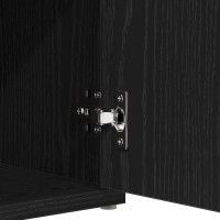 Produktbild för Förvaringsbänk Svart Ek 102 x 32 x 50 cm Konstruerat trä