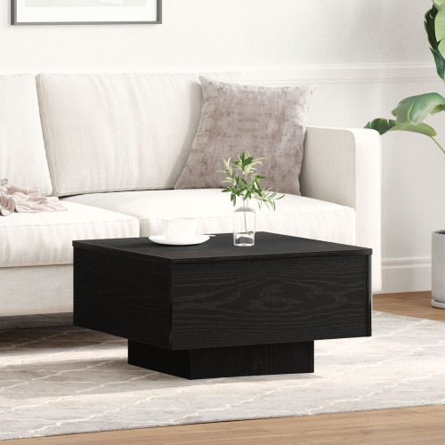 vidaXL Kaffeebord Svart Ek 55 x 55 x 31 cm