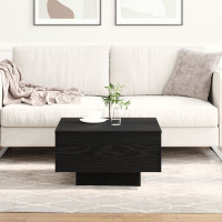 Produktbild för Kaffeebord Svart Ek 55 x 55 x 31 cm
