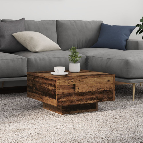 vidaXL Kaffeebord Gammalt trä 55 x 55 x 31 cm Konstruerat trä
