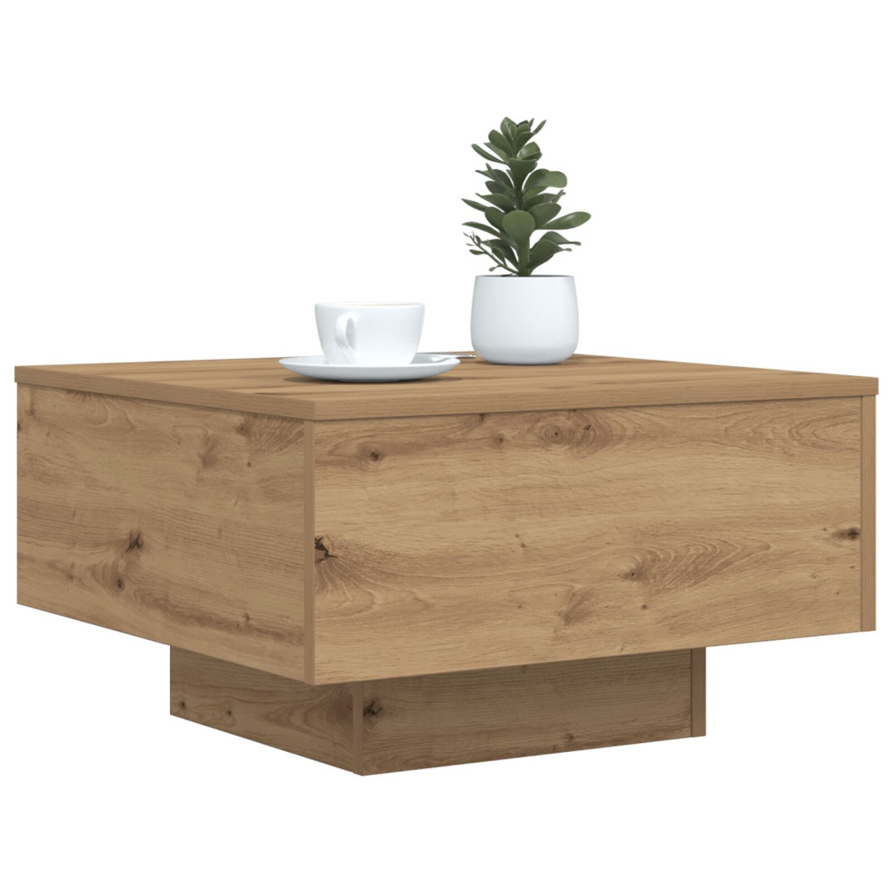Produktbild för Kaffeebord Artisan Ek 55 x 55 x 31 cm Konstruerat trä