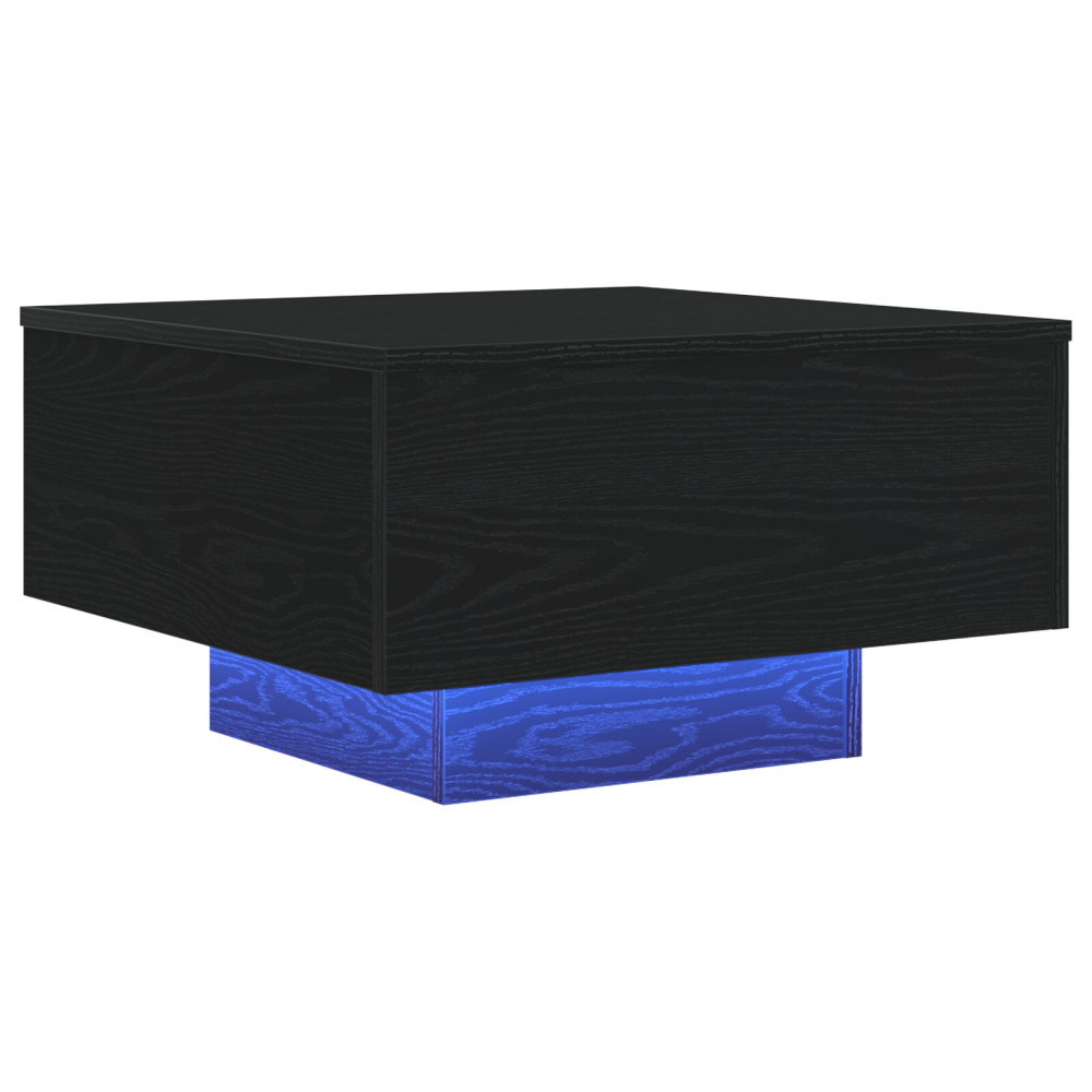 Produktbild för Kaffeebord Svart Ek 55 x 55 x 31 cm Konstruerat trä