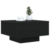 Produktbild för Kaffeebord Svart Ek 55 x 55 x 31 cm Konstruerat trä