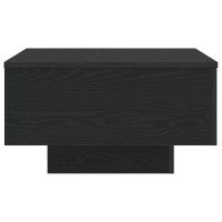 Produktbild för Kaffeebord Svart Ek 55 x 55 x 31 cm Konstruerat trä