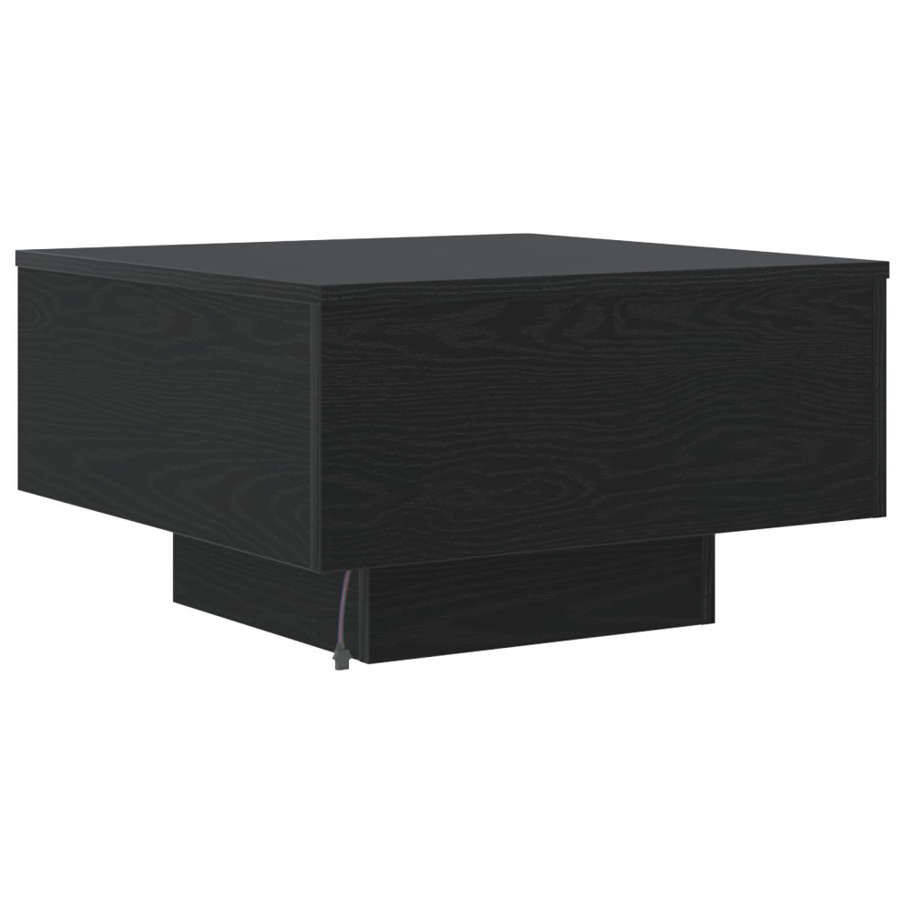 Produktbild för Kaffeebord Svart Ek 55 x 55 x 31 cm Konstruerat trä