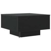 Produktbild för Kaffeebord Svart Ek 55 x 55 x 31 cm Konstruerat trä