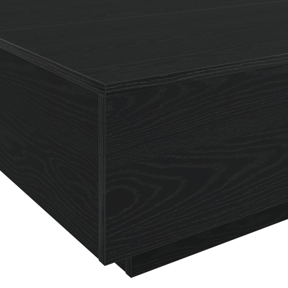 Produktbild för Kaffeebord Svart Ek 55 x 55 x 31 cm Konstruerat trä