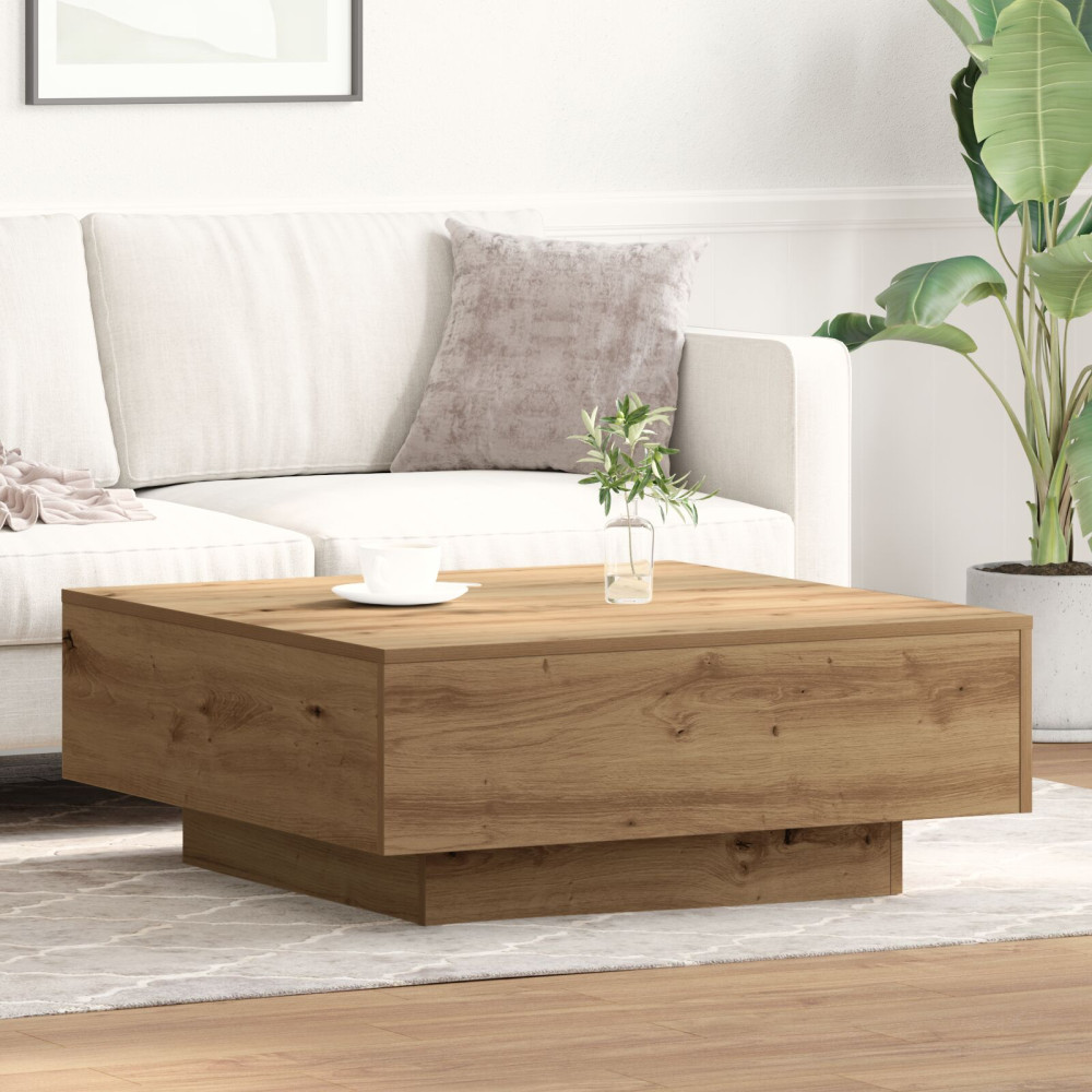 Produktbild för Kaffeebord Artisan Ek 80 x 80 x 31 cm
