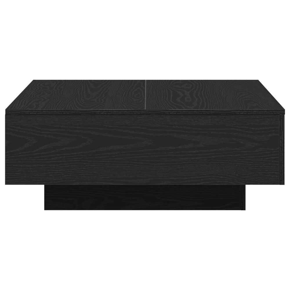 Produktbild för Kaffeebord Svart Ek 80 x 80 x 31 cm