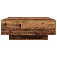Produktbild för Kaffeebord Gammalt trä och blått 80 x 80 x 31 cm