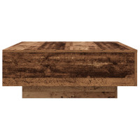 Produktbild för Kaffeebord Gammalt trä och blått 80 x 80 x 31 cm