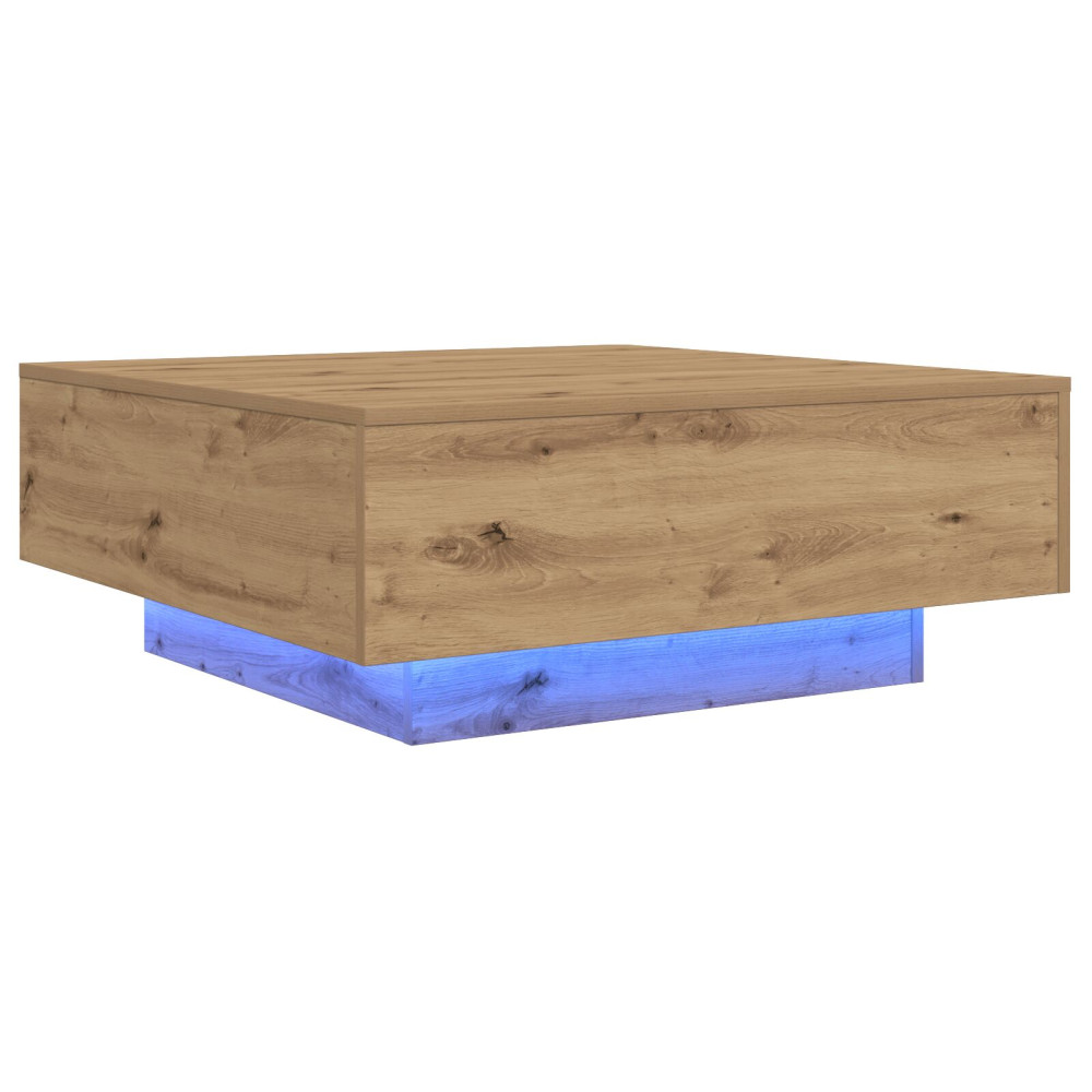 Produktbild för Kaffeebord Artisan Ek 80 x 80 x 31 cm Konstruerat trä