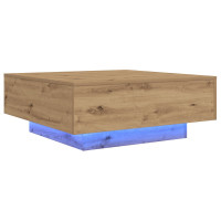 Produktbild för Kaffeebord Artisan Ek 80 x 80 x 31 cm Konstruerat trä