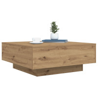 Produktbild för Kaffeebord Artisan Ek 80 x 80 x 31 cm Konstruerat trä