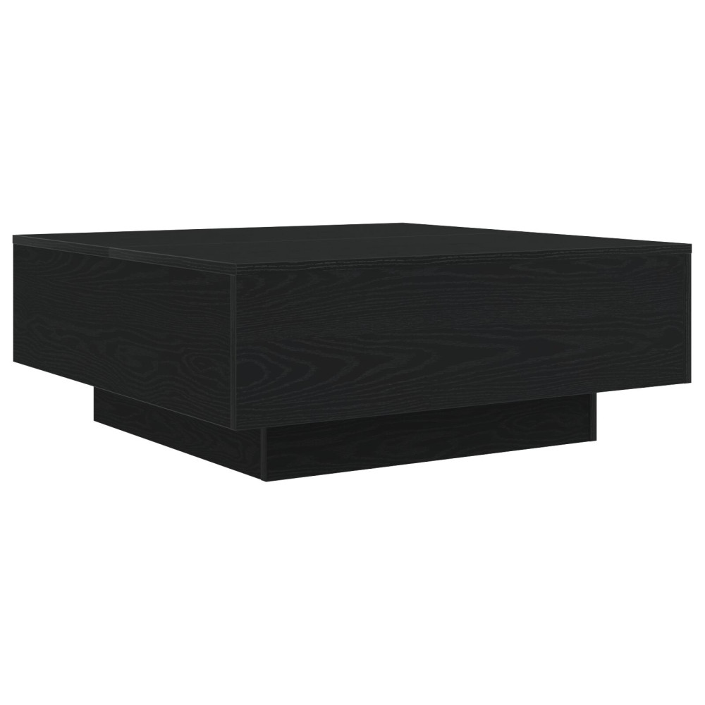 Produktbild för Kaffeebord Svart Ek 80 x 80 x 31 cm Konstruerat trä
