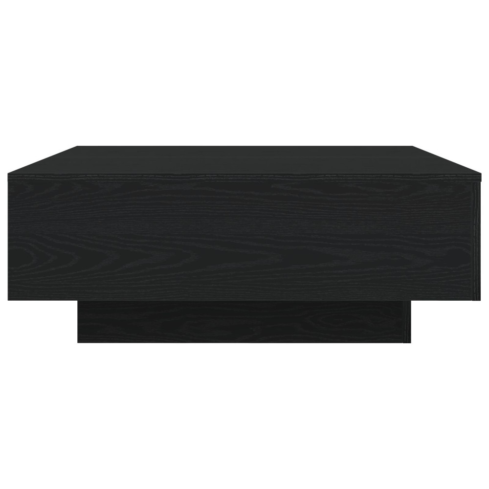 Produktbild för Kaffeebord Svart Ek 80 x 80 x 31 cm Konstruerat trä