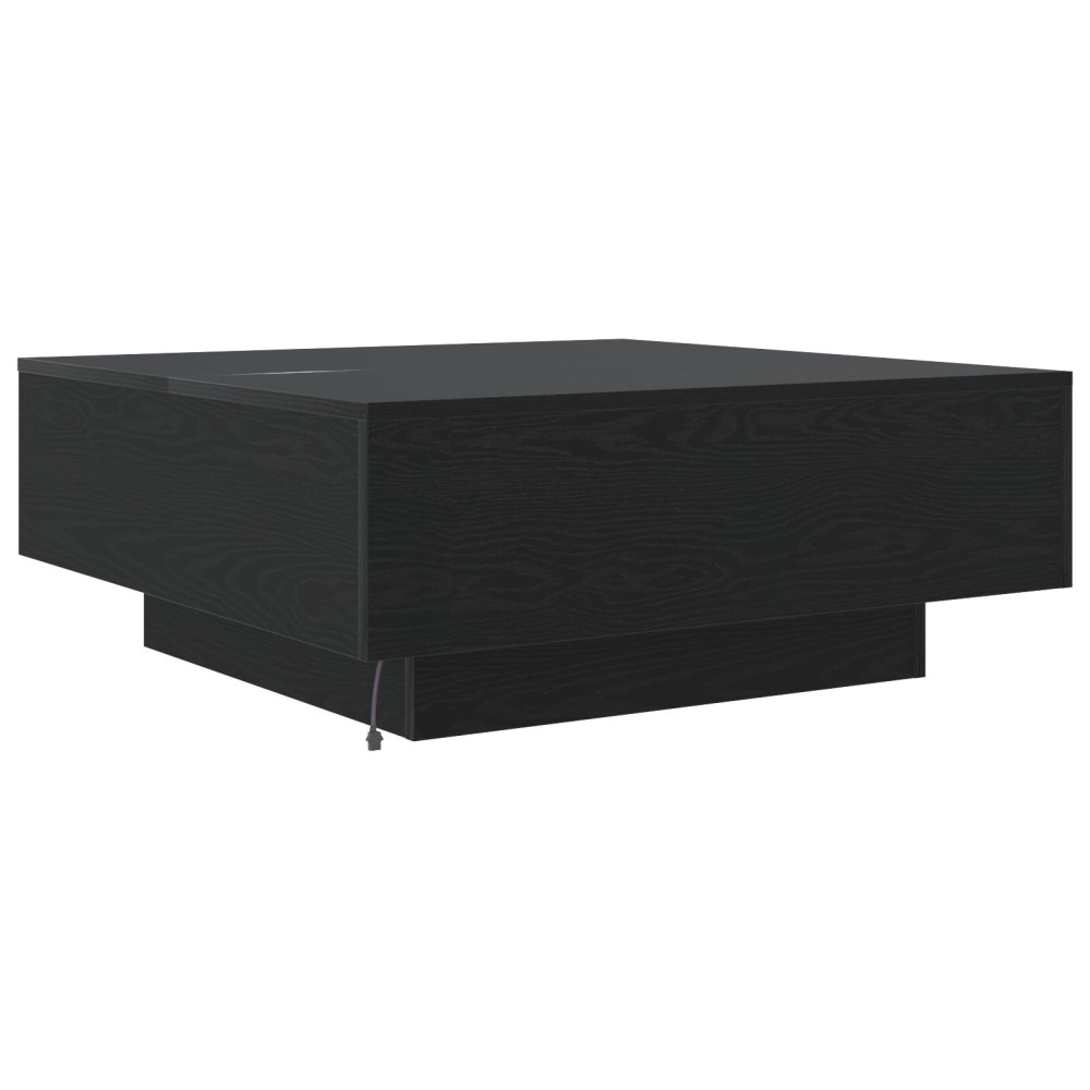 Produktbild för Kaffeebord Svart Ek 80 x 80 x 31 cm Konstruerat trä