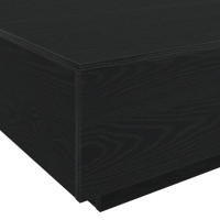 Produktbild för Kaffeebord Svart Ek 80 x 80 x 31 cm Konstruerat trä