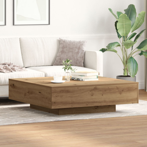 vidaXL Kaffeebord Artisan Ek 100 x 100 x 31 cm