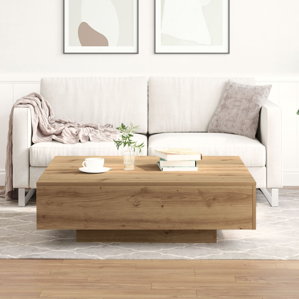 Produktbild för Kaffeebord Artisan Ek 100 x 100 x 31 cm