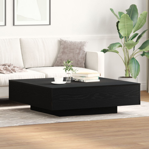 vidaXL Kaffeebord Svart Ek 100 x 100 x 31 cm