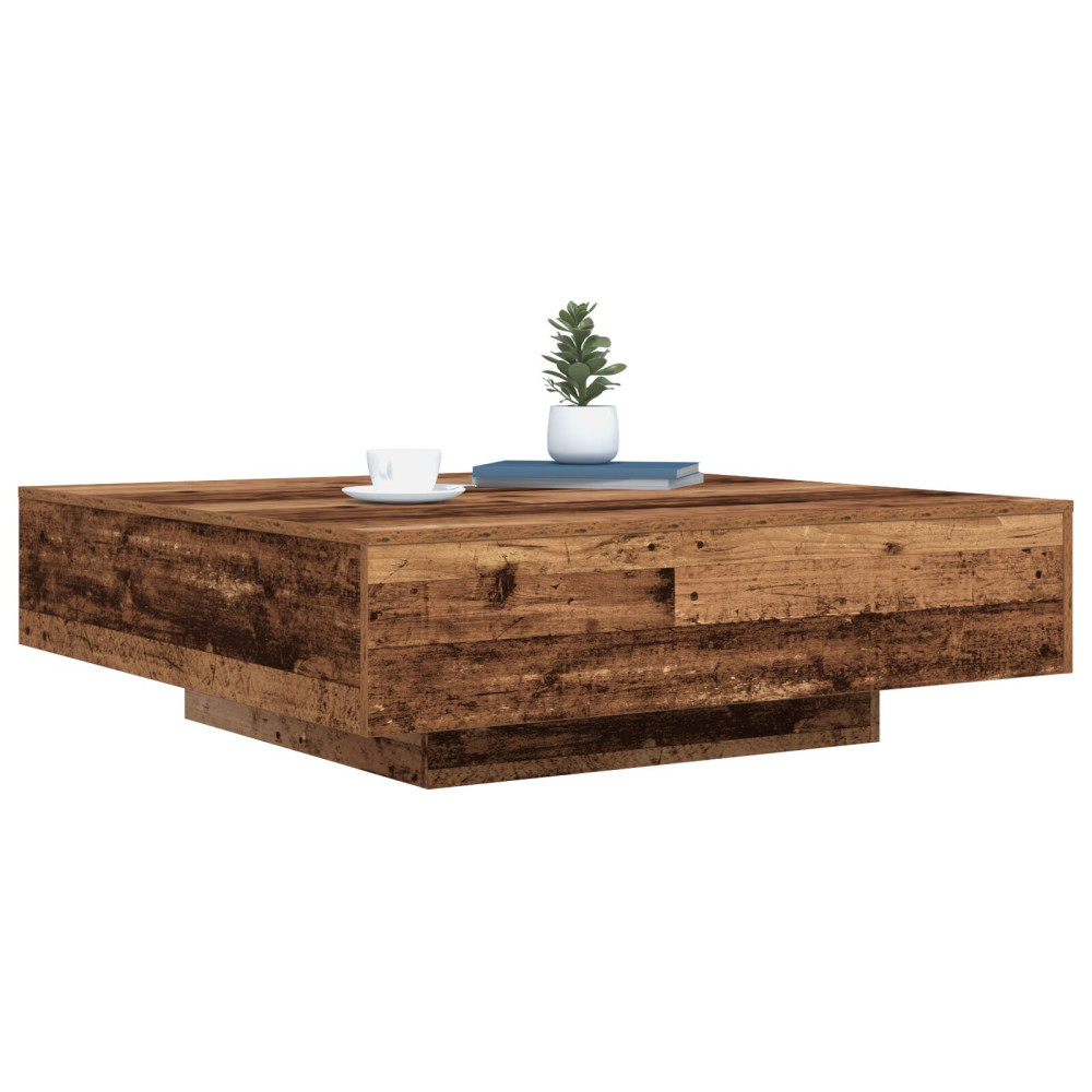 Produktbild för Kaffeebord Gammalt trä 100 x 100 x 31 cm Konstruerat trä