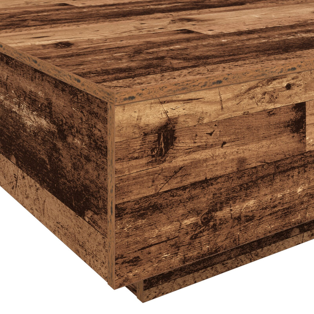 Produktbild för Kaffeebord Gammalt trä 100 x 100 x 31 cm Konstruerat trä