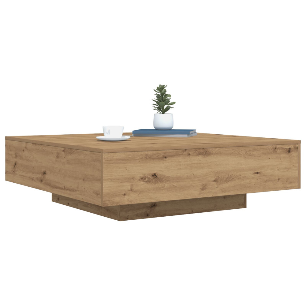 Produktbild för Kaffeebord Artisan Ek 100 x 100 x 31 cm Konstruerat trä