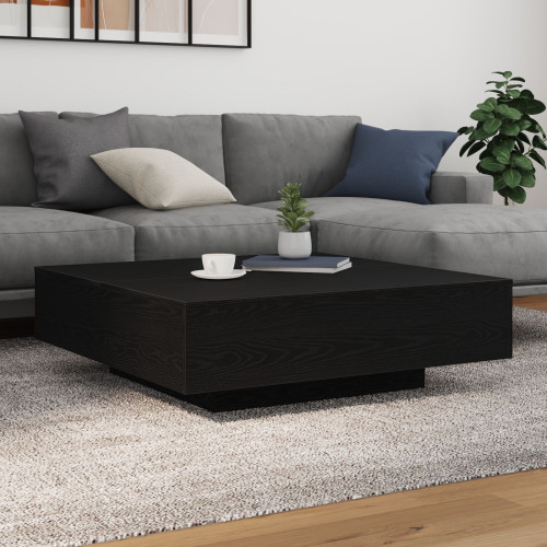 vidaXL Kaffeebord Svart Ek 100 x 100 x 31 cm Konstruerat trä