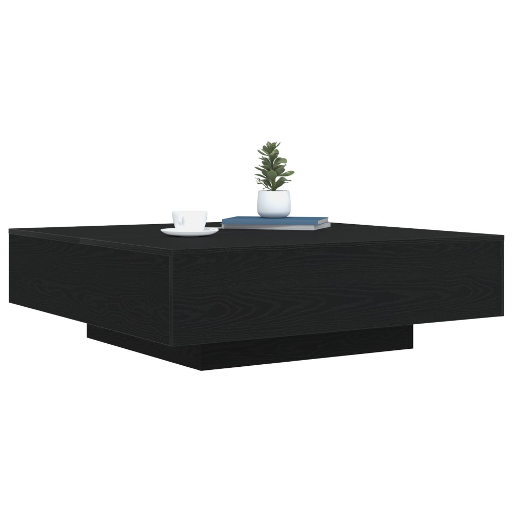 Produktbild för Kaffeebord Svart Ek 100 x 100 x 31 cm Konstruerat trä