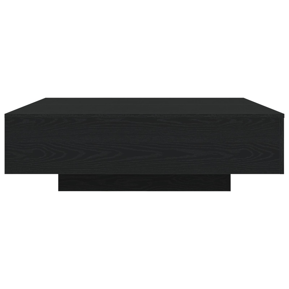 Produktbild för Kaffeebord Svart Ek 100 x 100 x 31 cm Konstruerat trä