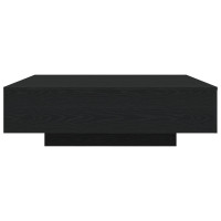 Produktbild för Kaffeebord Svart Ek 100 x 100 x 31 cm Konstruerat trä