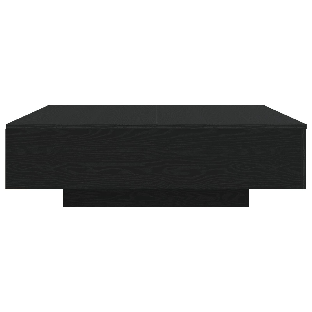 Produktbild för Kaffeebord Svart Ek 100 x 100 x 31 cm Konstruerat trä